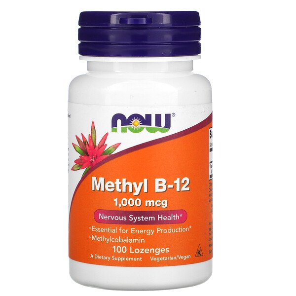 Now Метил B12 1000 mcg х 100 веган таблетки за смучене